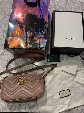 Gucci Marmont Small Matelasse Shoulder Bag